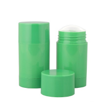 Empty Round Shape Plastic Portable 40g Solid Sunscreen Stick Packaging Tube Deodorant Container